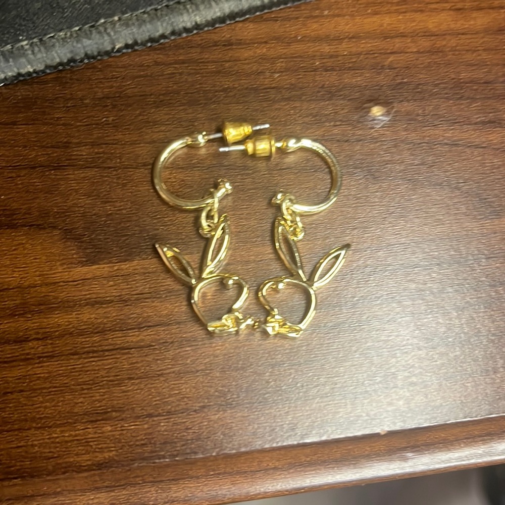 Playboy gold hoops